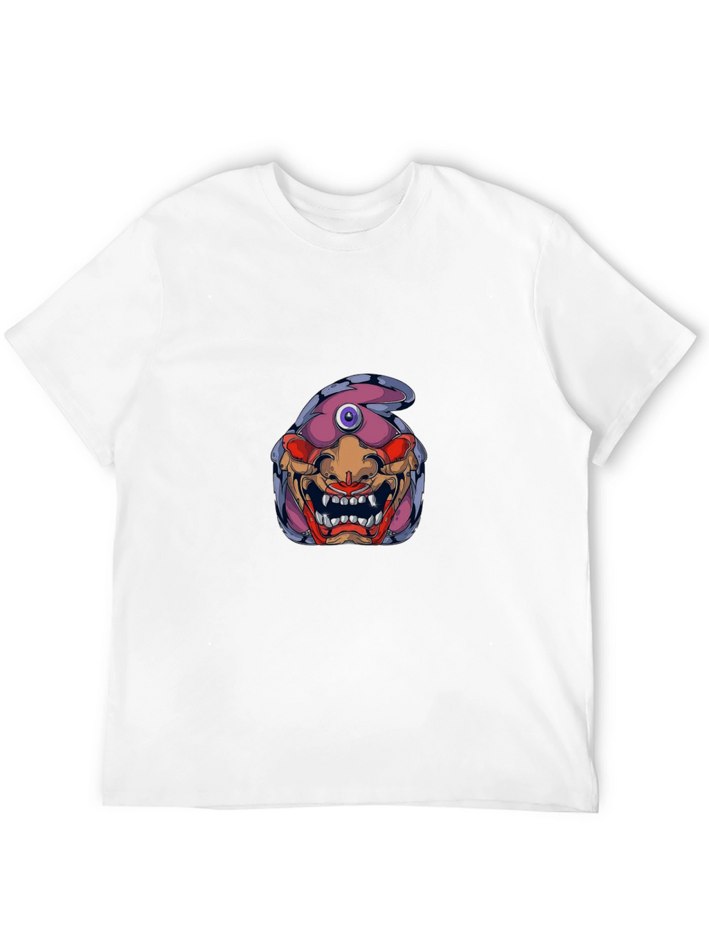 Monster Graphic Print Black T-Shirt