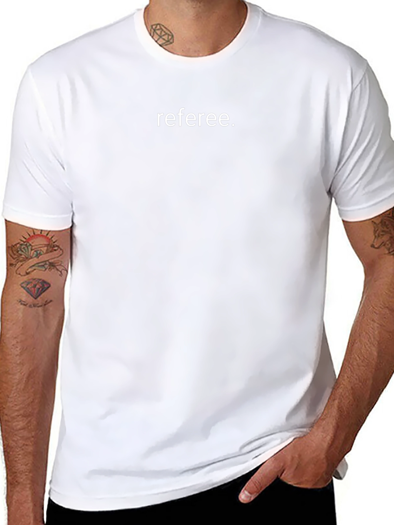 Referee T-Shirt - Black Simple Design