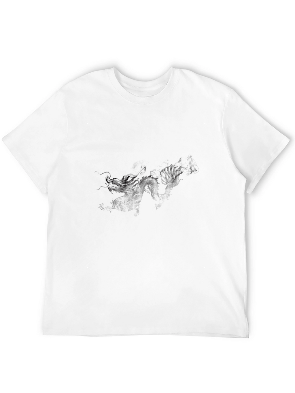 Mens Black Graphic Tee - Subtle Print