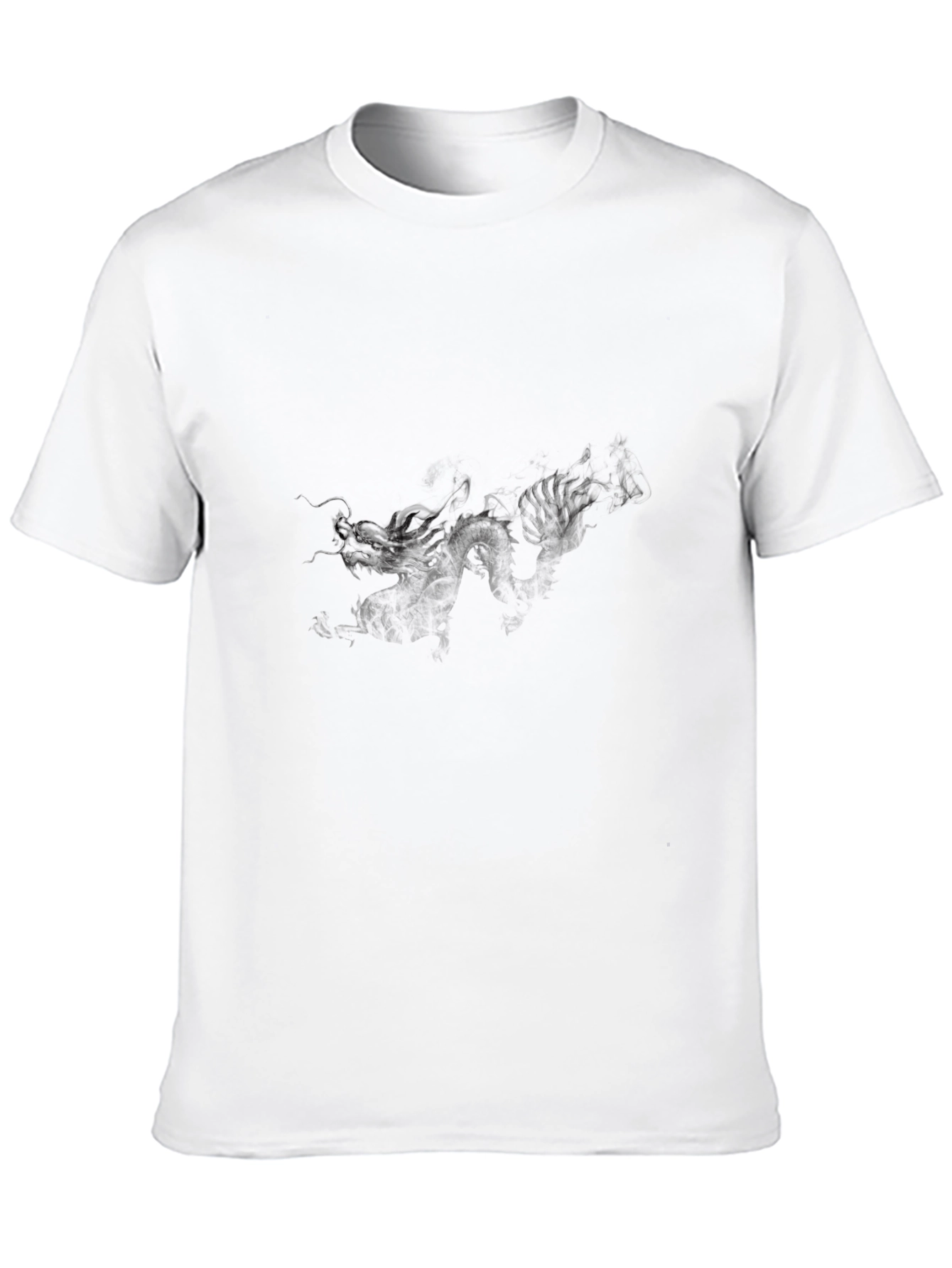 Mens Black Graphic Tee - Subtle Print