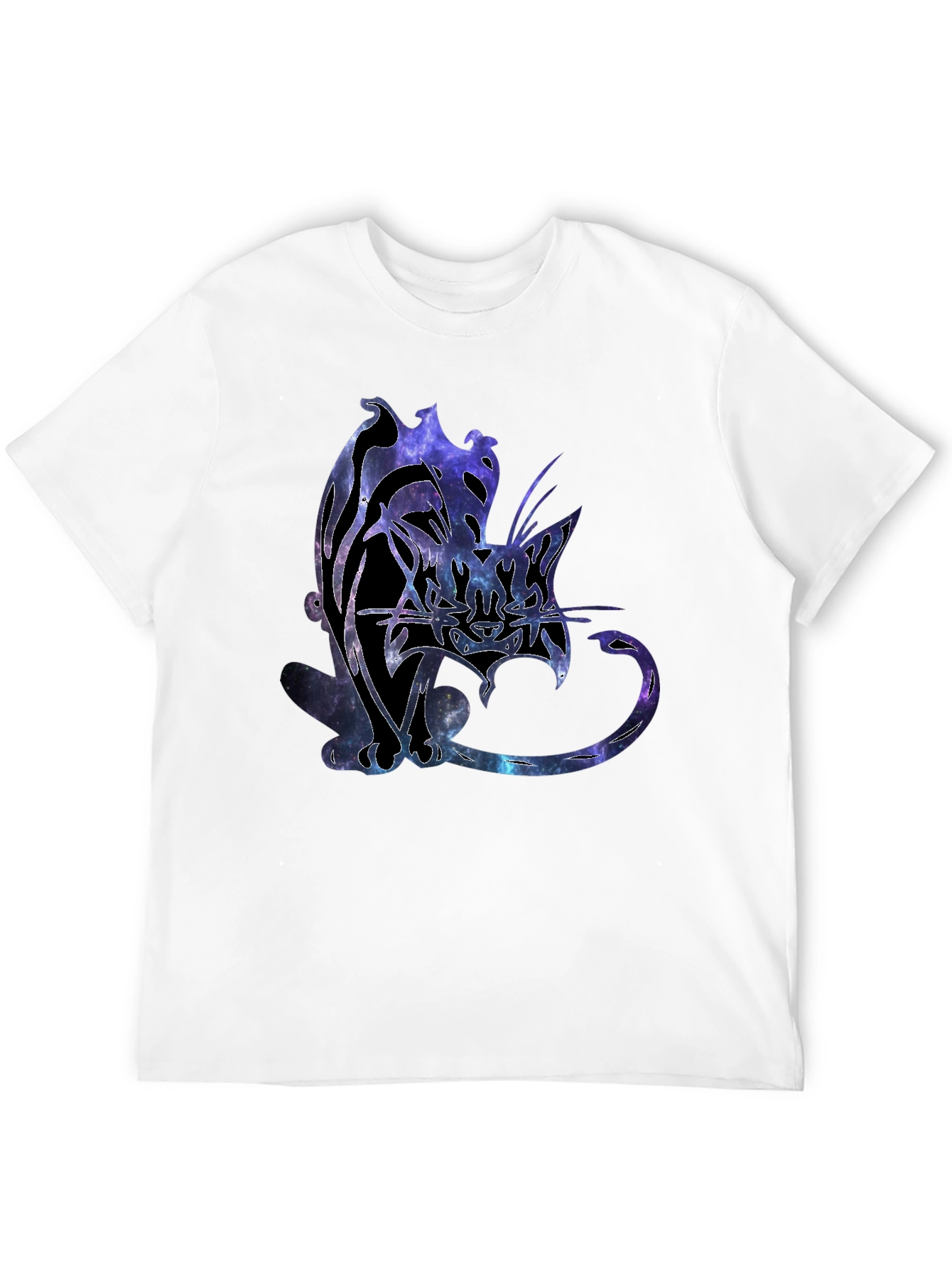 Galaxy Cat Graphic T-Shirt - Unique Space Design