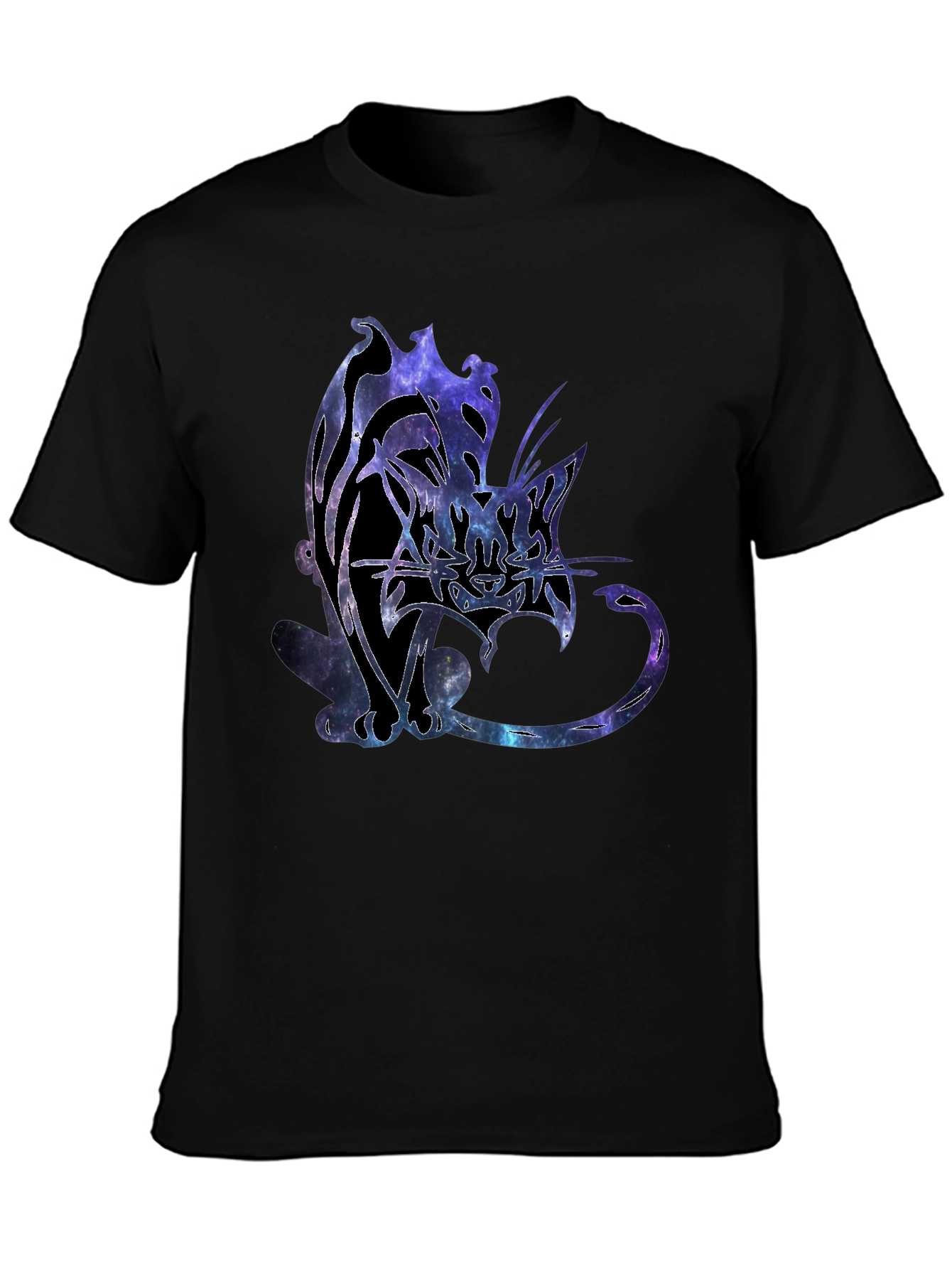 Galaxy Cat Graphic T-Shirt - Unique Space Design