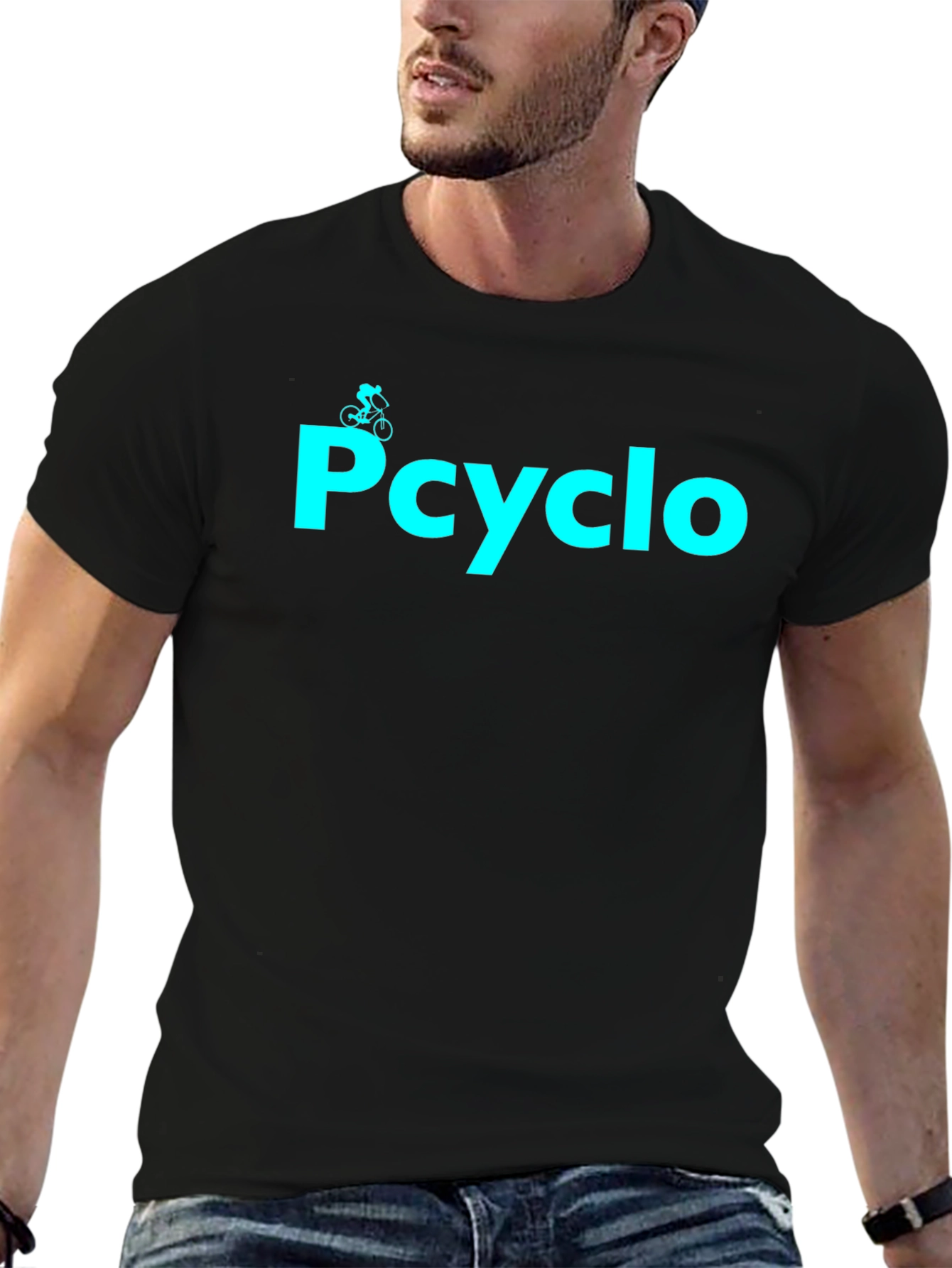 Pcyclo Graphic Tee - Black Cotton Casual Wear