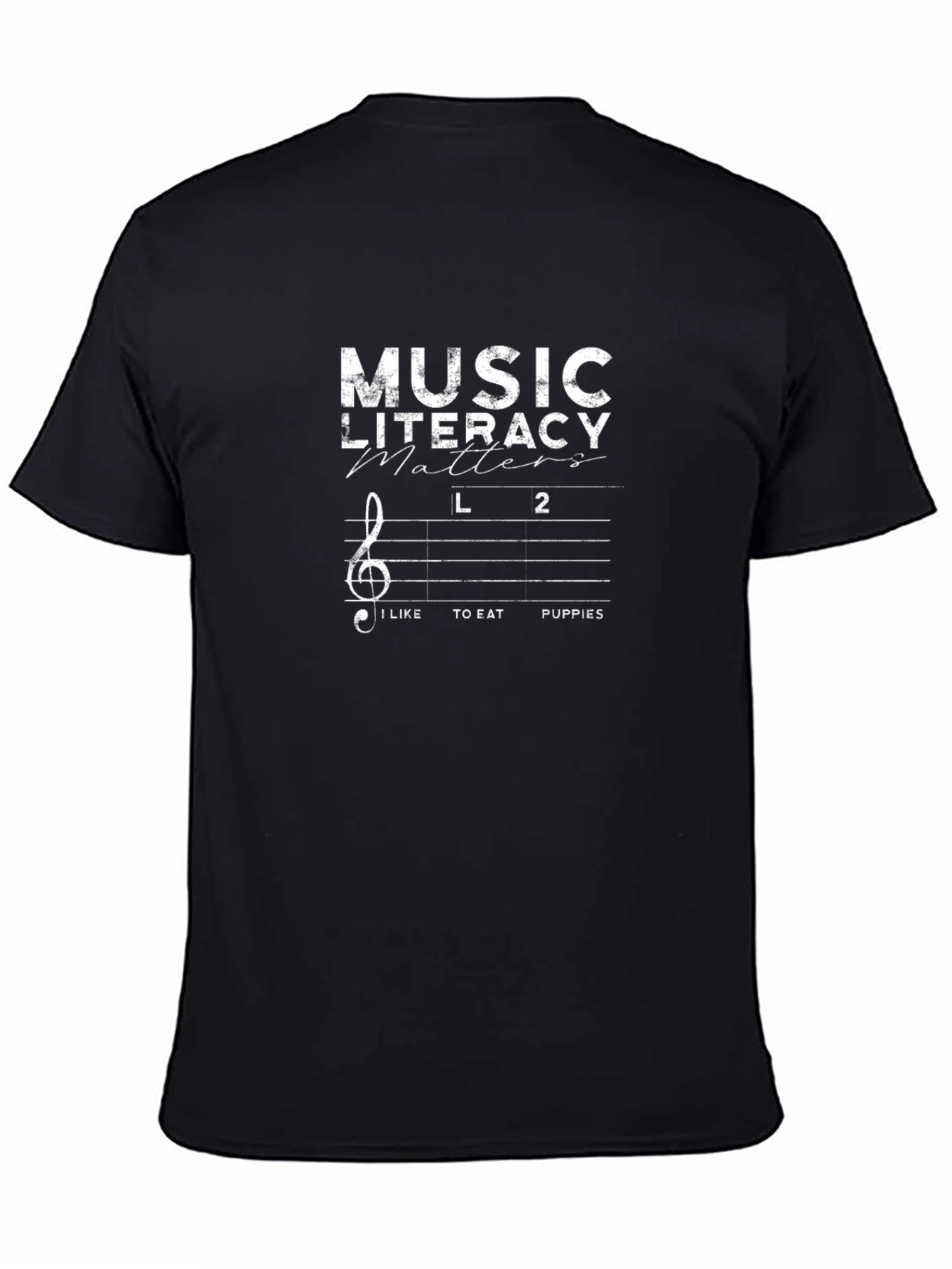 Music Literacy Matters Black Graphic T-Shirt