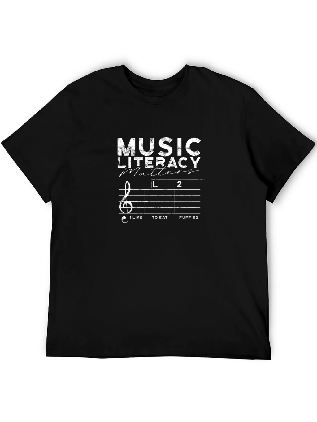 Music Literacy Matters Black Graphic T-Shirt