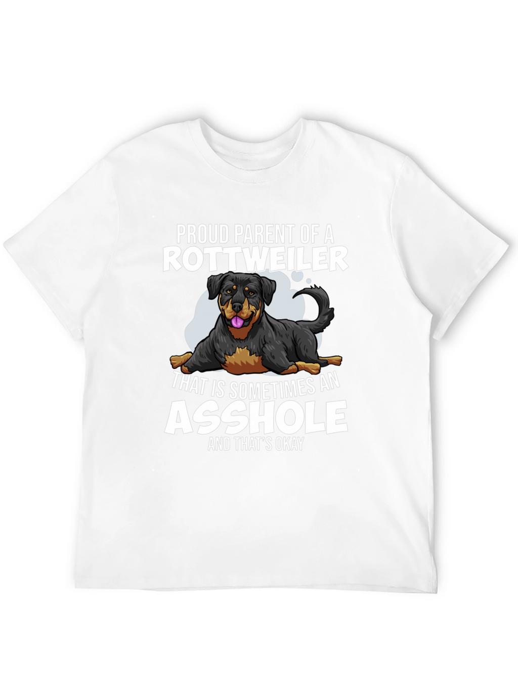 Proud Rottweiler Parent Graphic Tee - Black