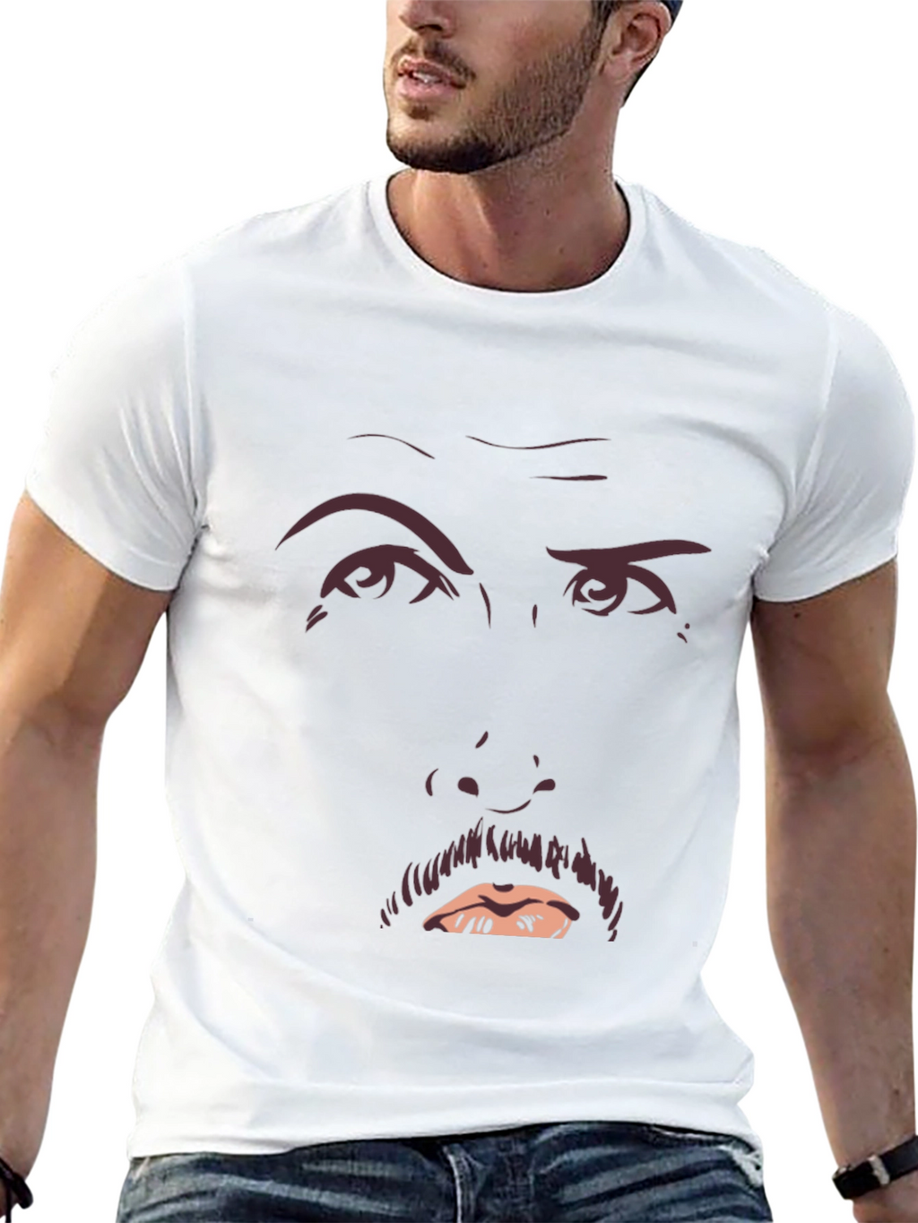 Funny Face Graphic Tee - Mens Black T-Shirt