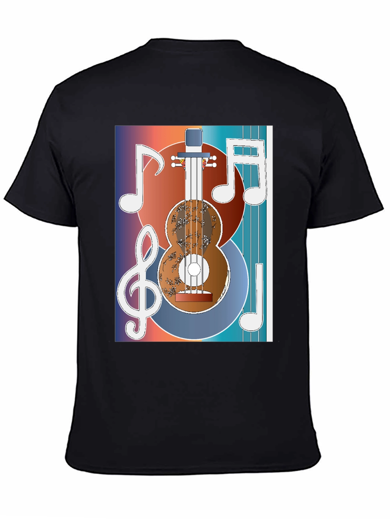 Guitar Music Graphic T-Shirt - Artistic Musician Tee