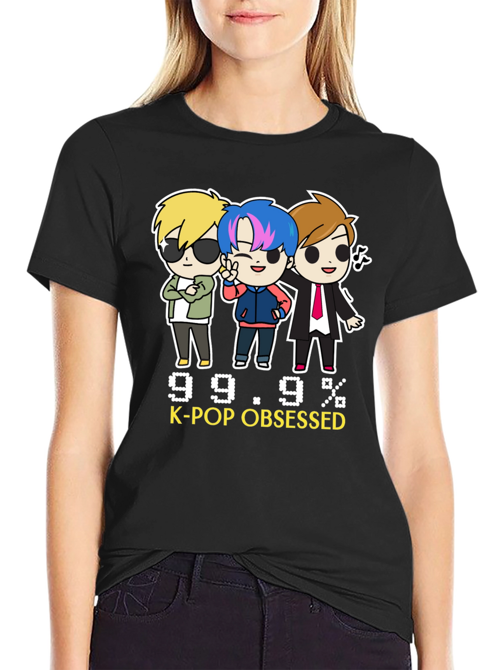 K-Pop Obsessed Black Graphic Tee