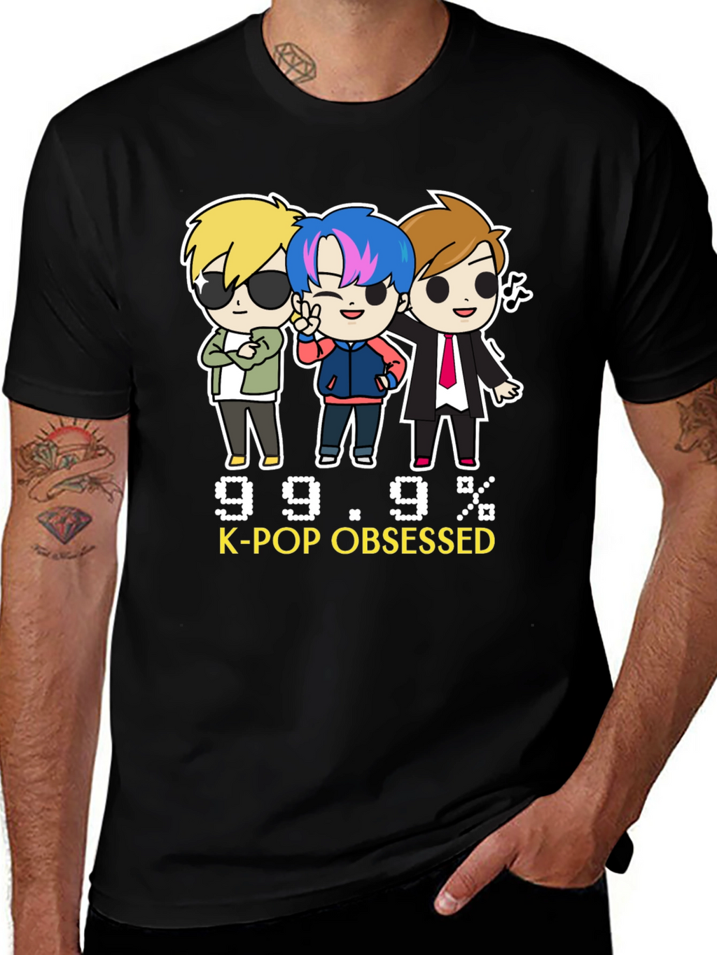 K-Pop Obsessed Black Graphic Tee