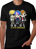 K-Pop Obsessed Black Graphic Tee
