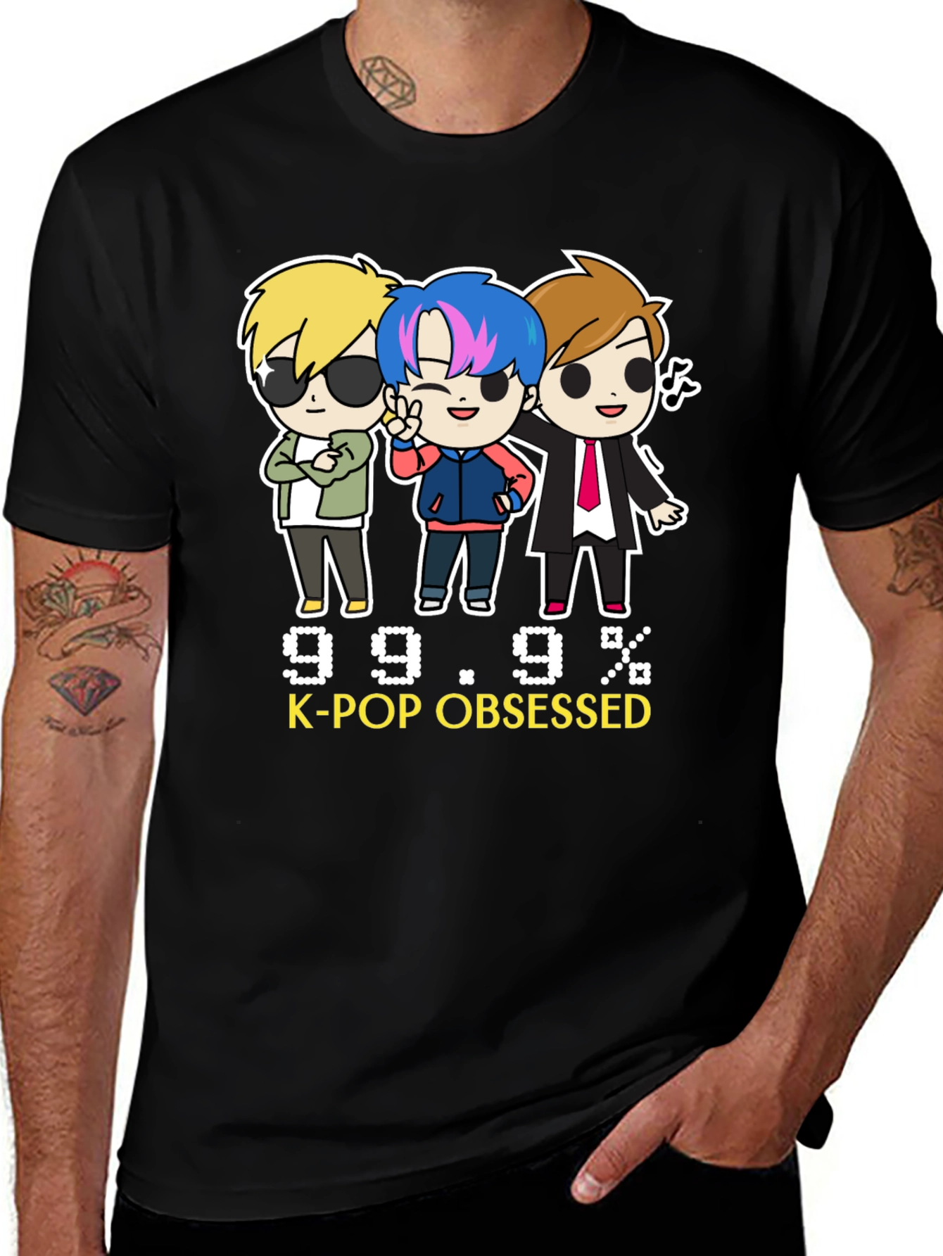 K-Pop Obsessed Black Graphic Tee