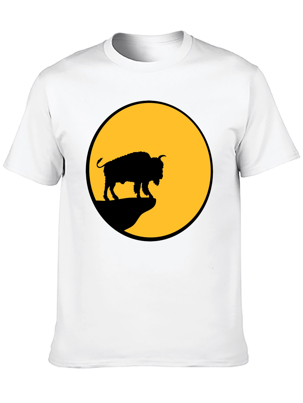 Bison Silhouette T-Shirt - Black Tee