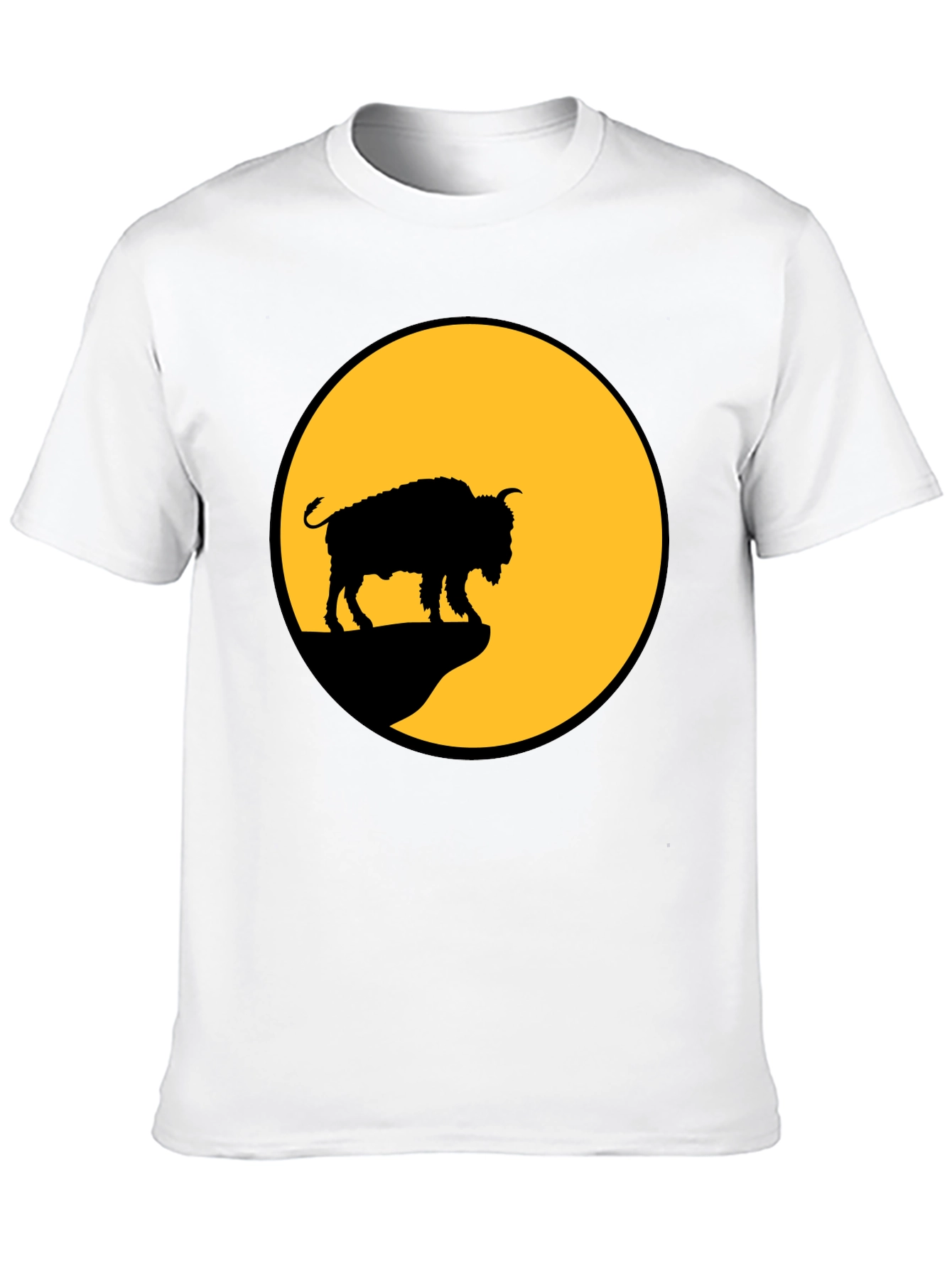 Bison Silhouette T-Shirt - Black Tee