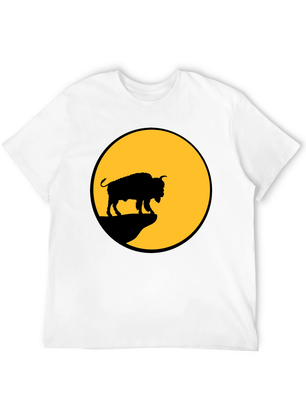 Bison Silhouette T-Shirt - Black Tee