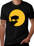 Bison Silhouette T-Shirt - Black Tee