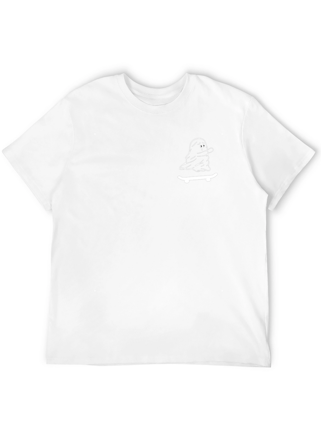 Ghost Skateboard Graphic T-Shirt - Black