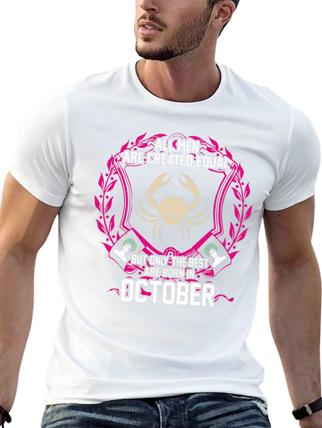 October Birth Month Mens Graphic T-Shirt