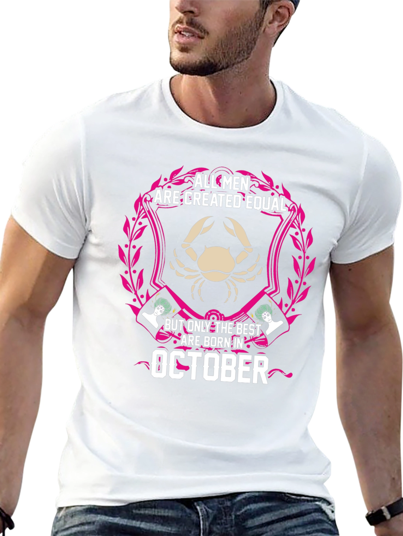 October Birth Month Mens Graphic T-Shirt