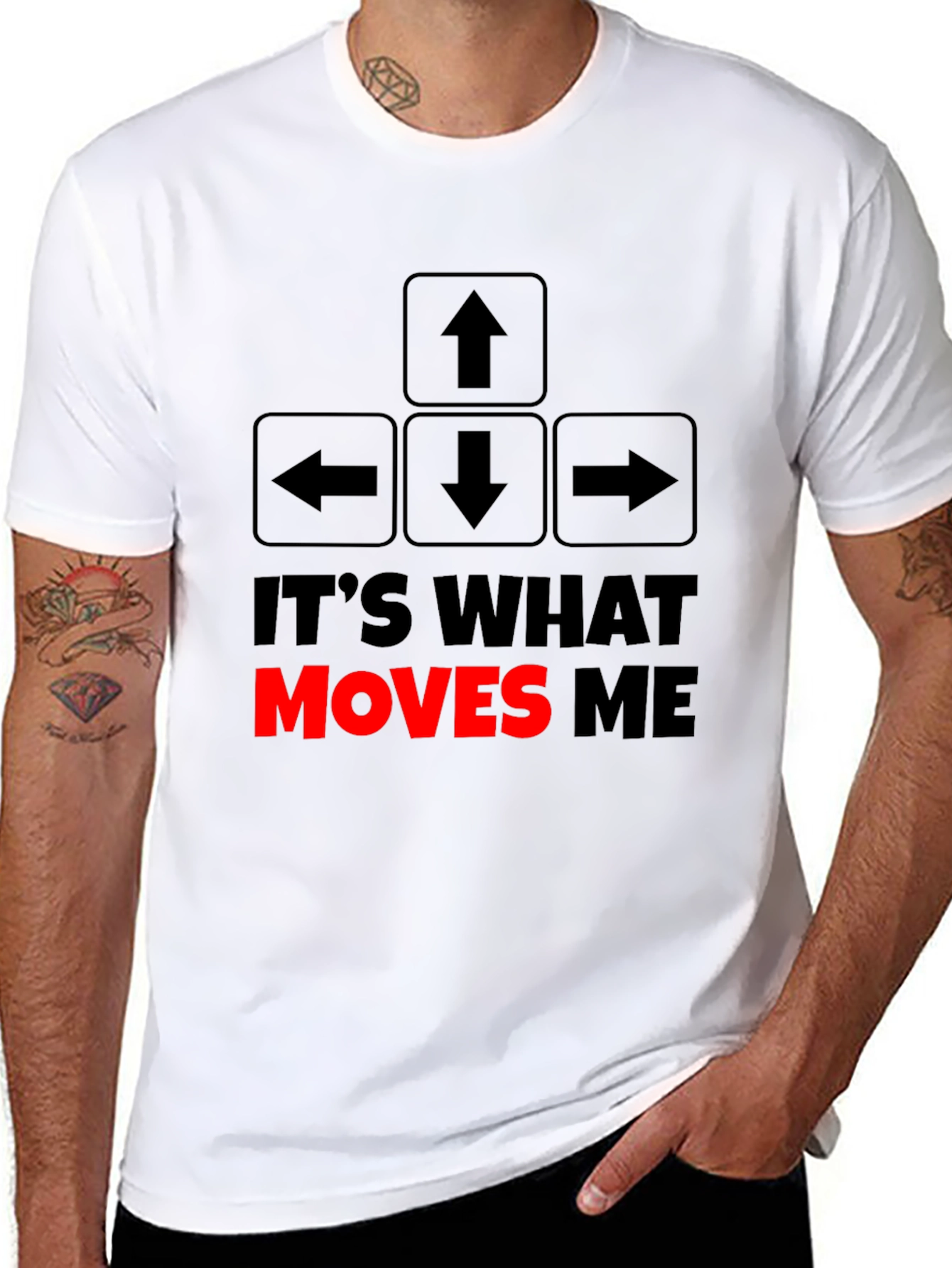 Gamer Arrow Keys T-Shirt - Its What Moves Me