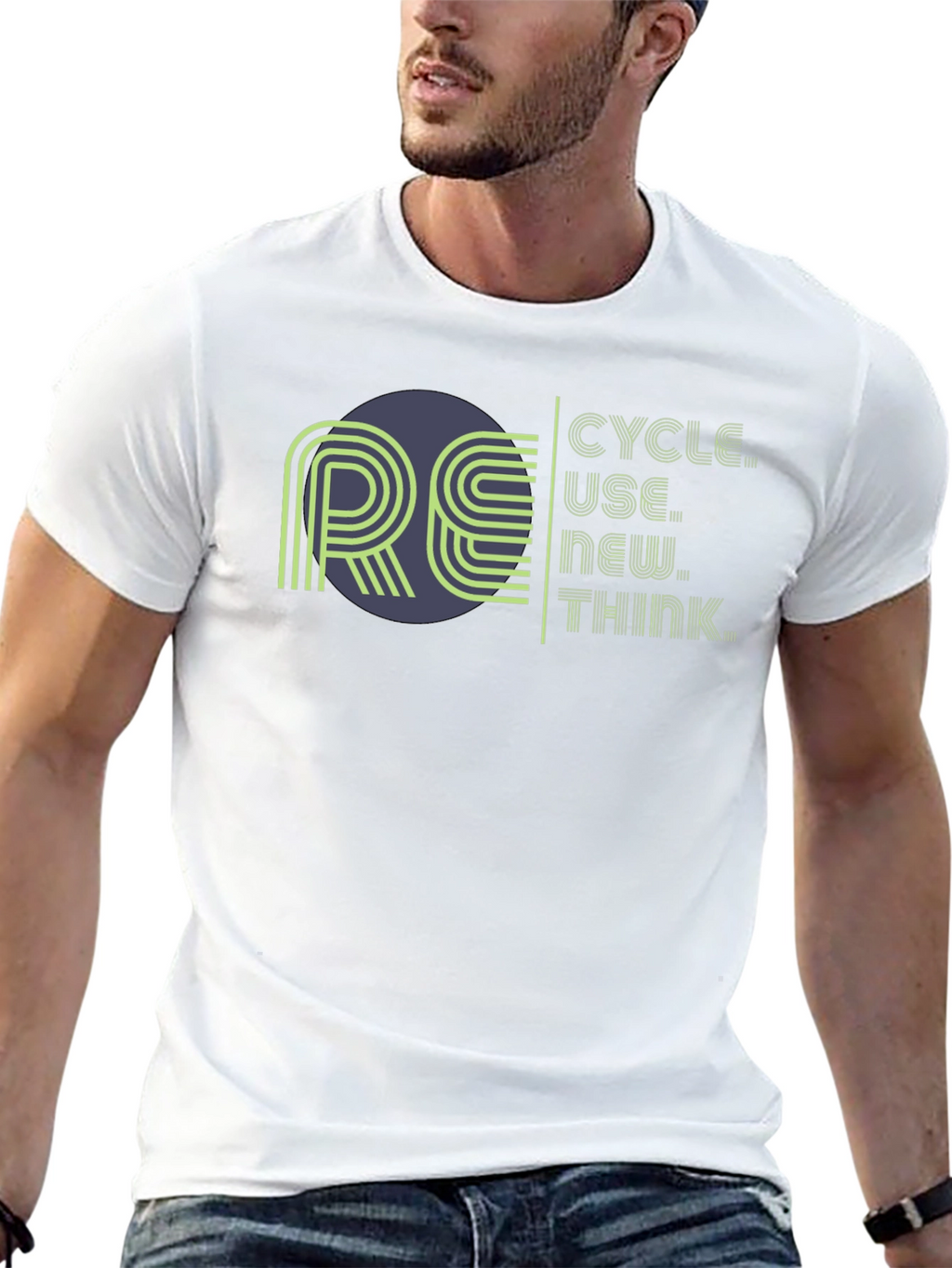 Eco-Friendly RE Graphic Black T-Shirt