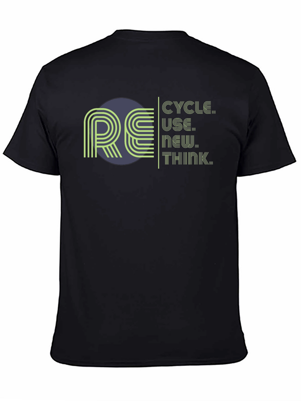 Eco-Friendly RE Graphic Black T-Shirt