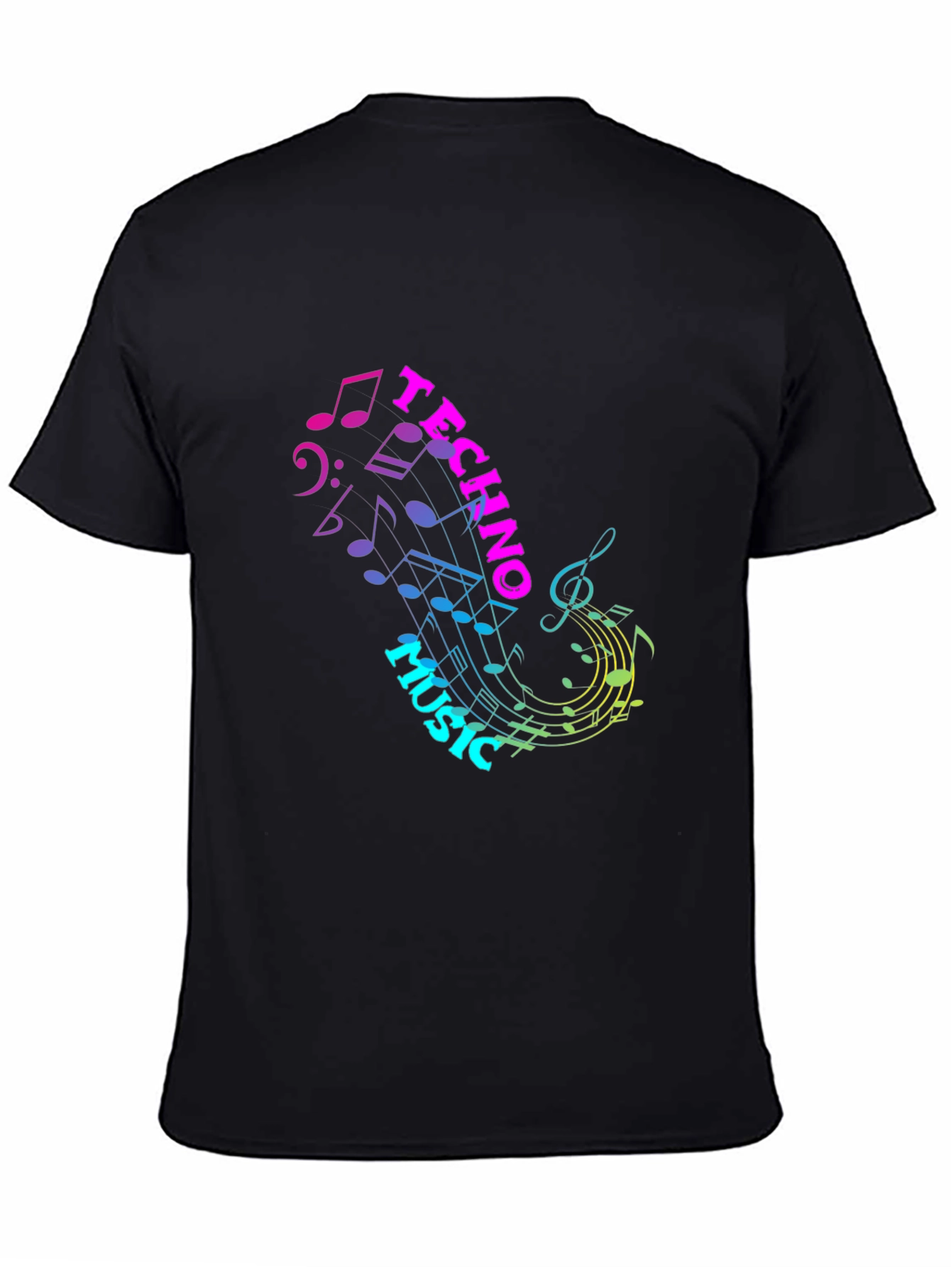 Techno Music Graphic T-Shirt - Stylish Black Tee
