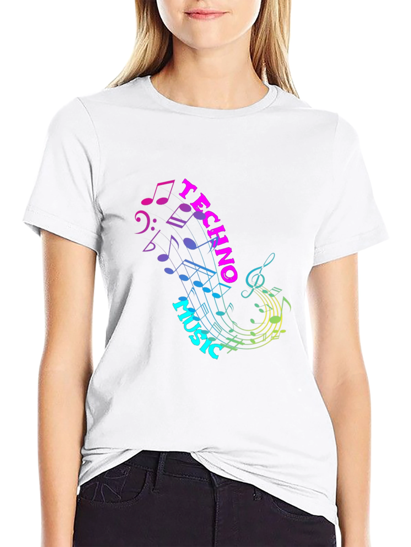 Techno Music Graphic T-Shirt - Stylish Black Tee