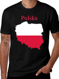 Poland Flag T-Shirt Polska Polish Pride Tee