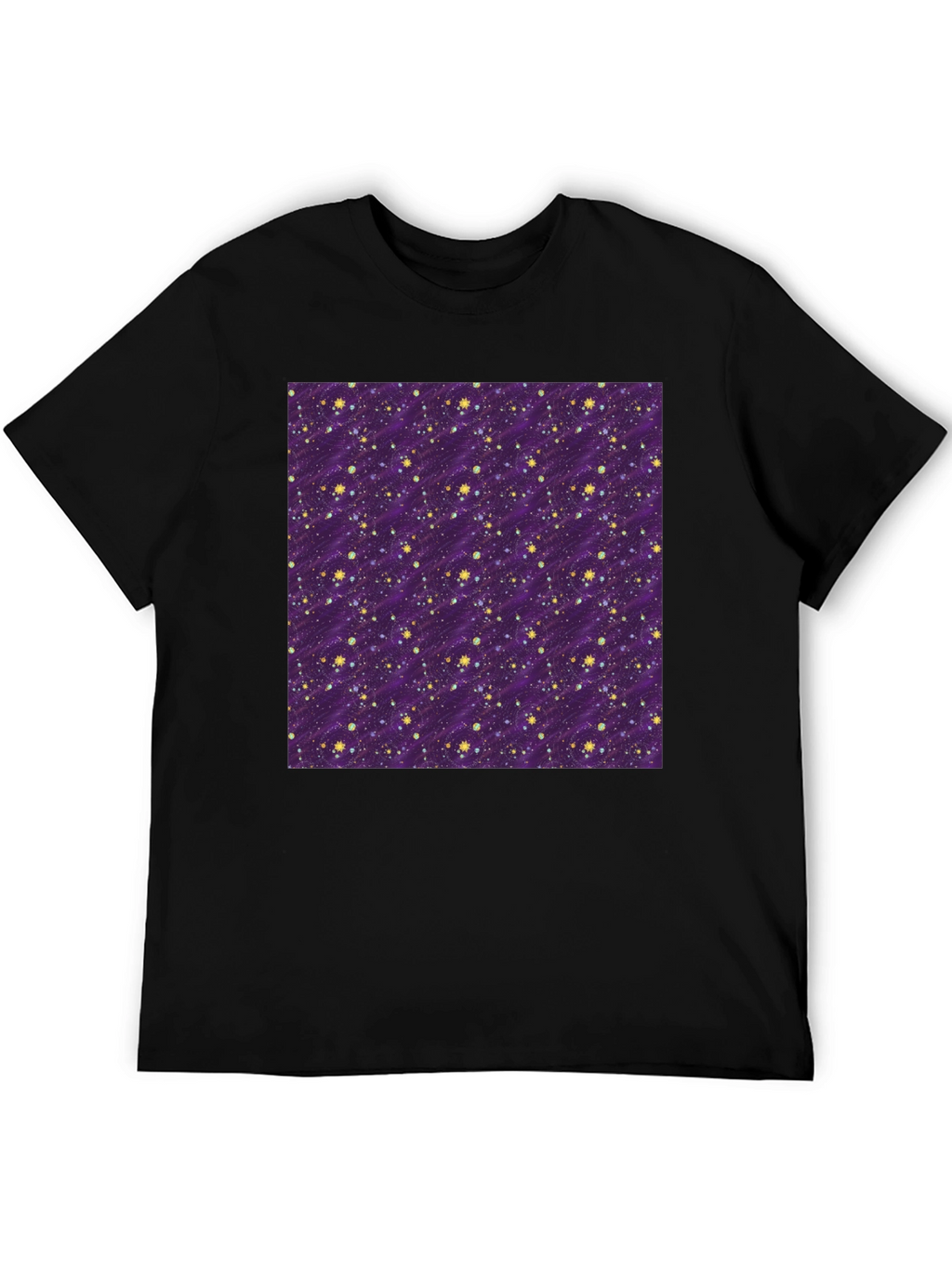 Starry Night Purple T-Shirt - Galaxy Pattern