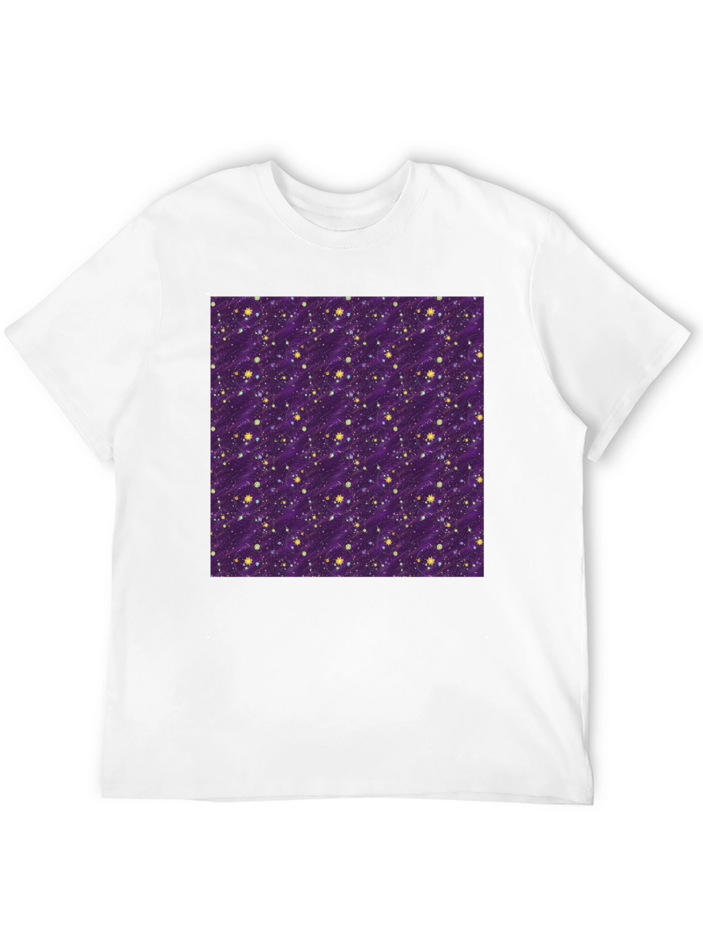 Starry Night Purple T-Shirt - Galaxy Pattern