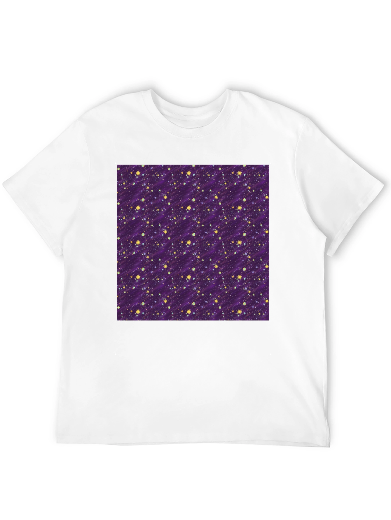 Starry Night Purple T-Shirt - Galaxy Pattern