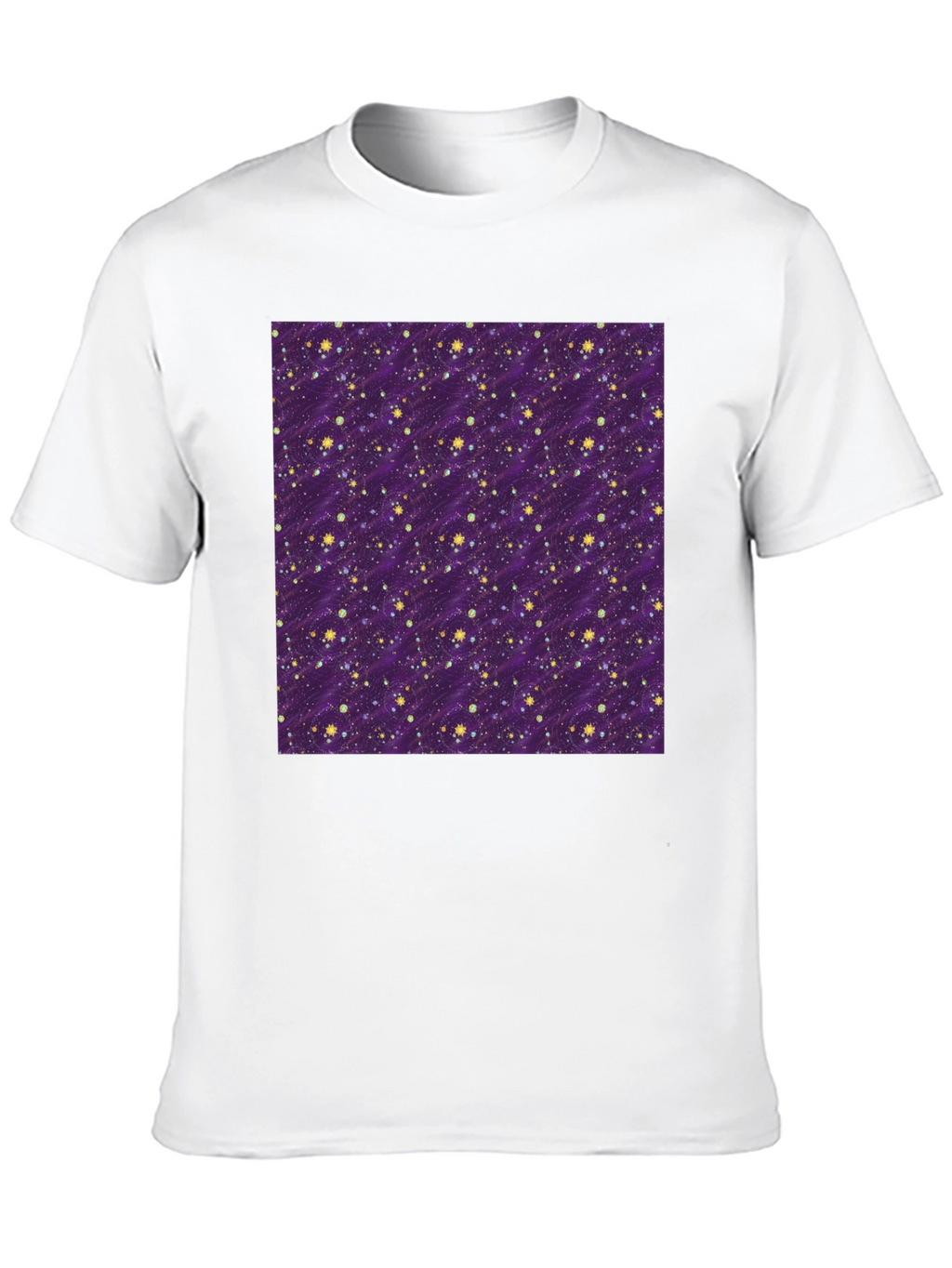 Starry Night Purple T-Shirt - Galaxy Pattern