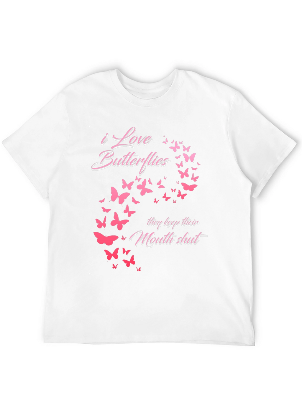 I Love Butterflies Graphic Tee - Black