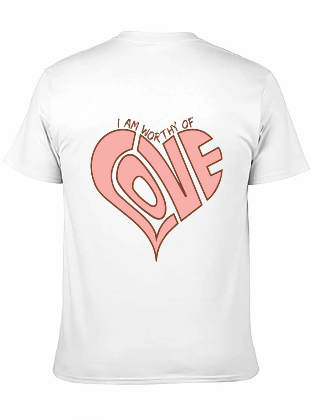 Worthy of Love Heart Graphic Tee - Black