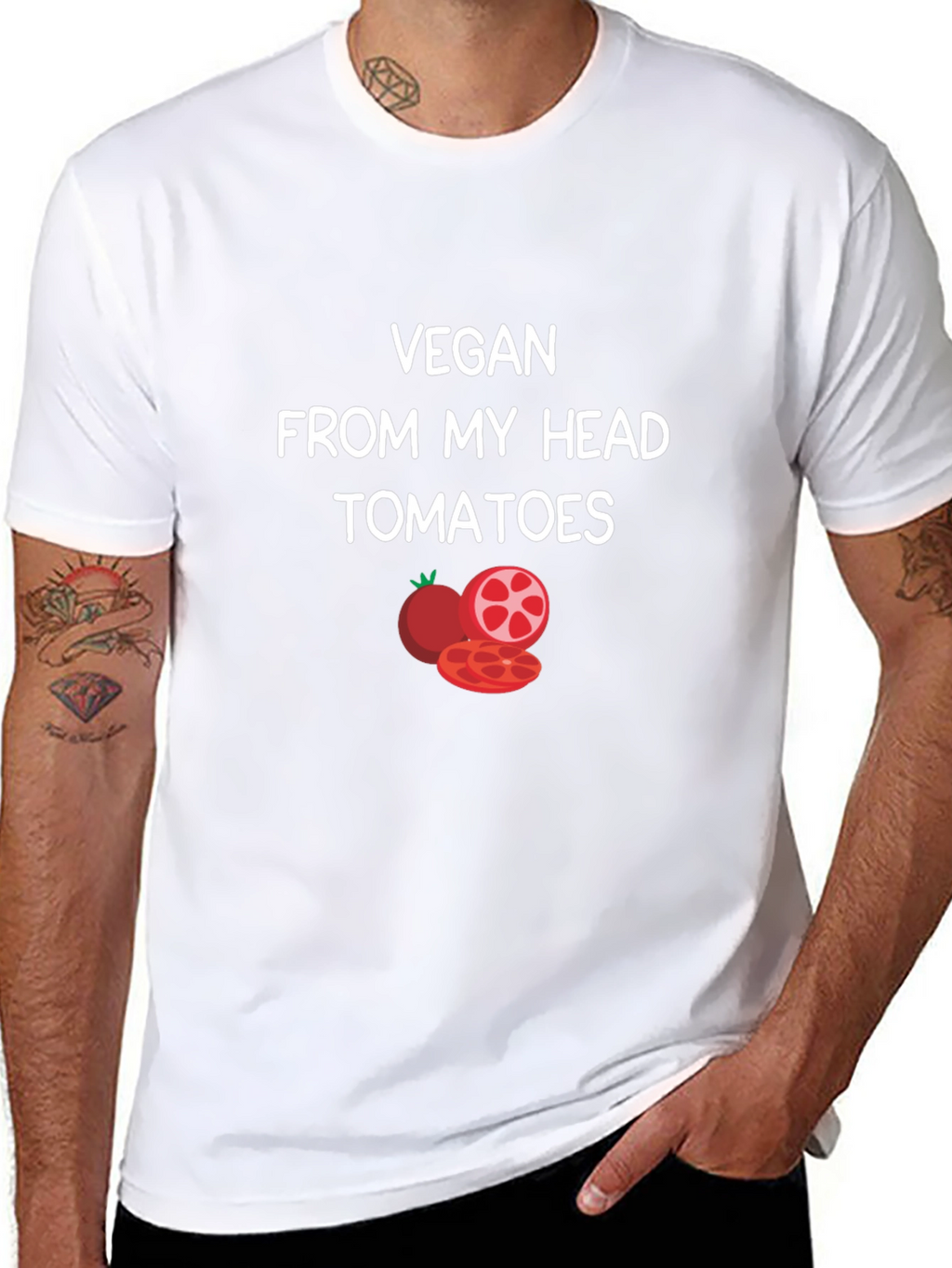 Vegan From My Head Tomatoes T-Shirt