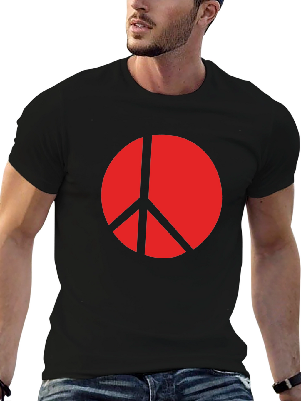 Peace Symbol Black T-Shirt