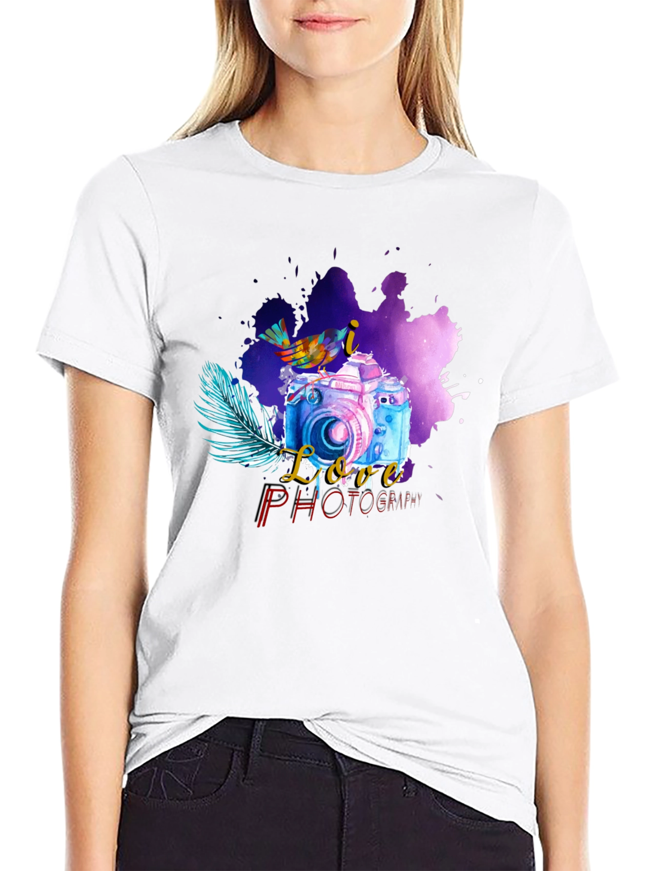 I Love Photography Black T-Shirt