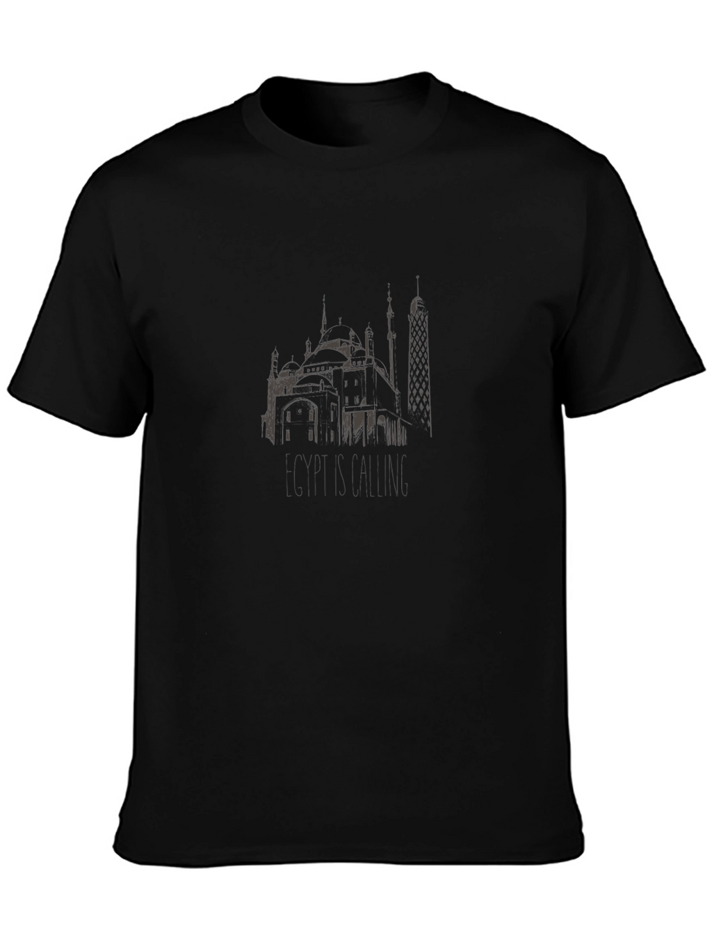 Egypt Calling Black Graphic Tee