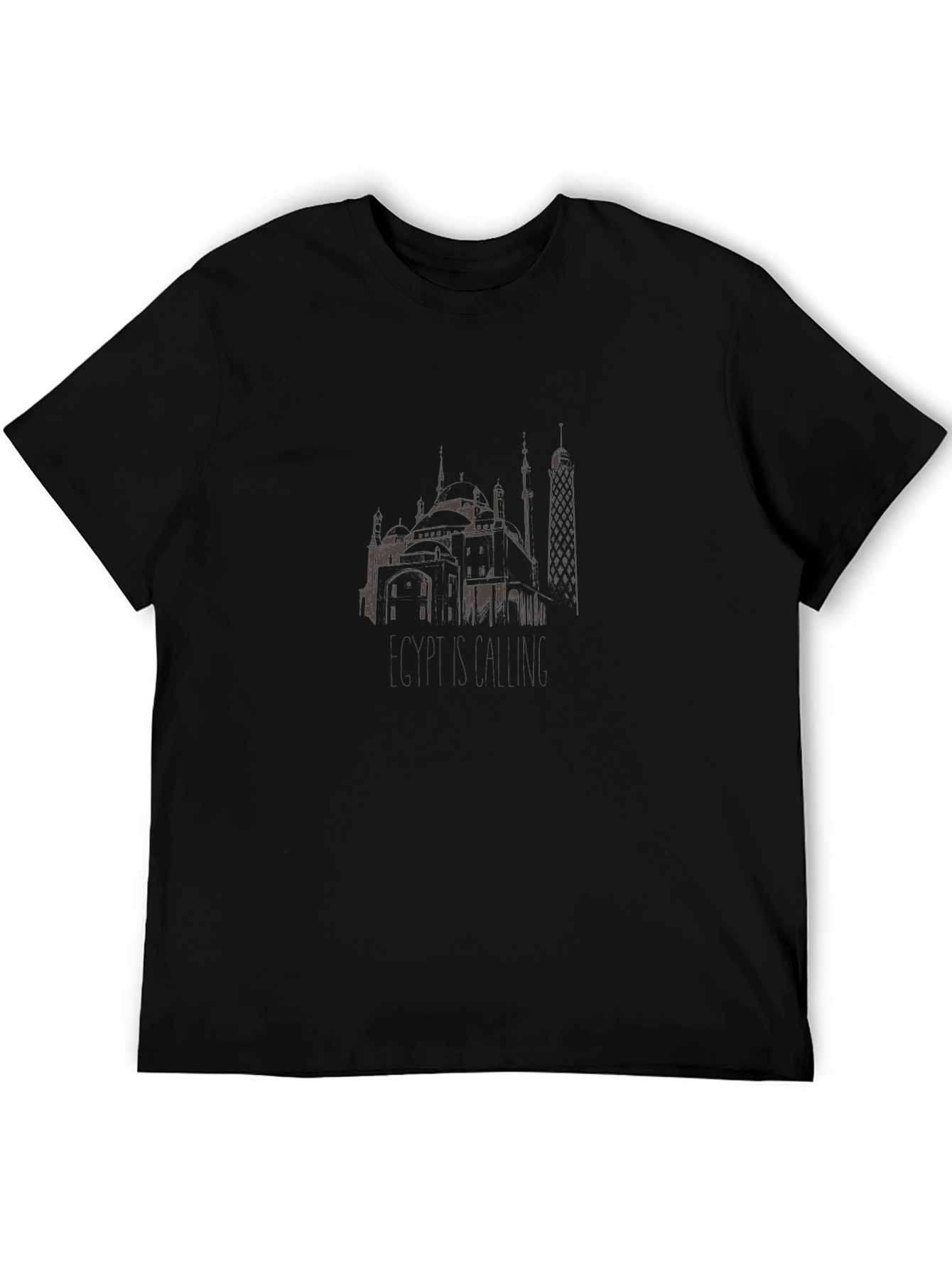 Egypt Calling Black Graphic Tee