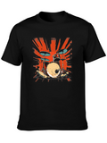 Drum Set Graphic T-Shirt - Music Lover Tee