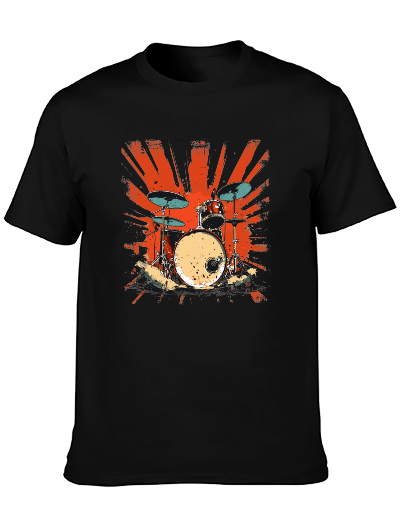 Drum Set Graphic T-Shirt - Music Lover Tee
