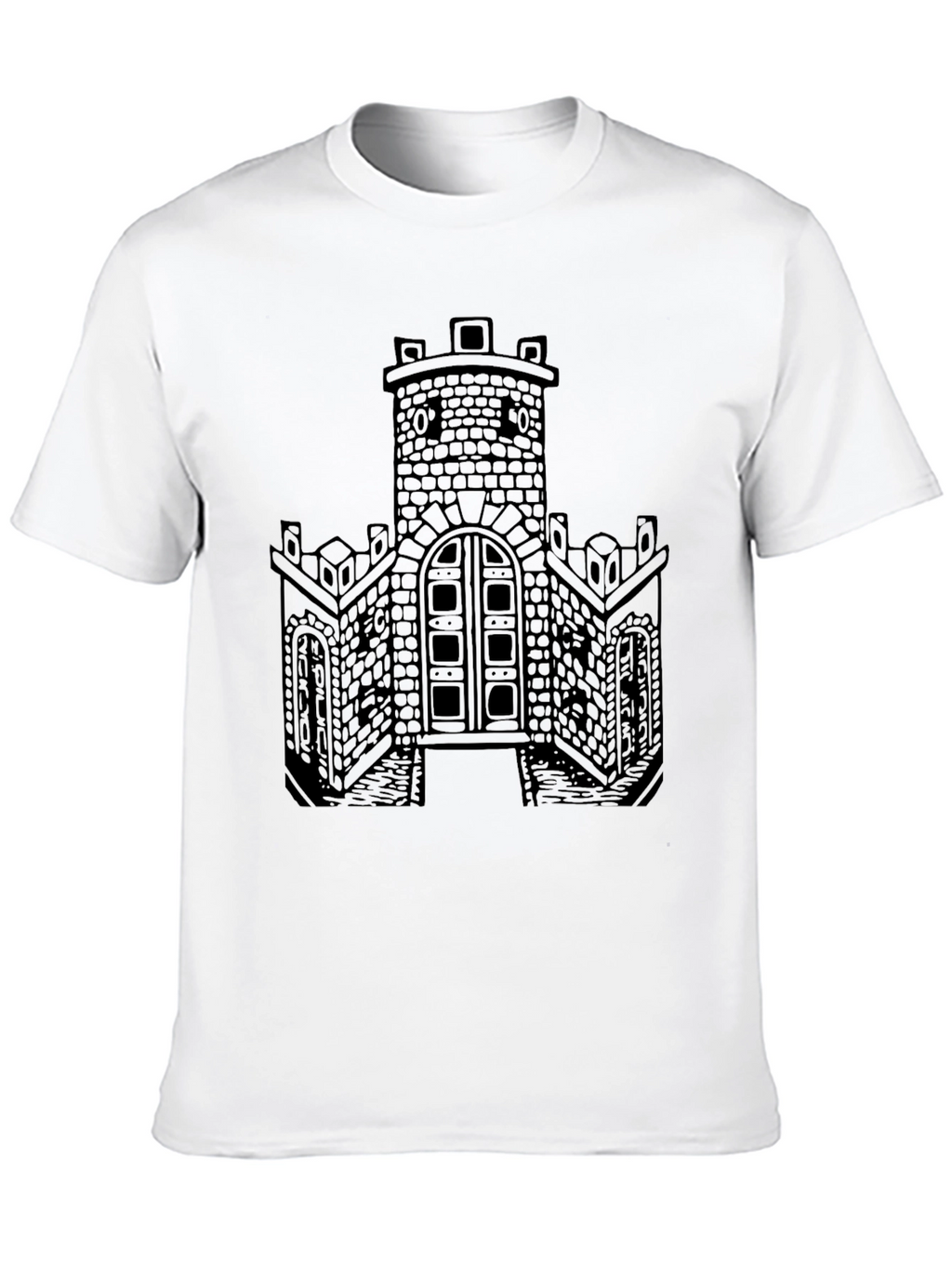 Castle Print Black T-Shirt
