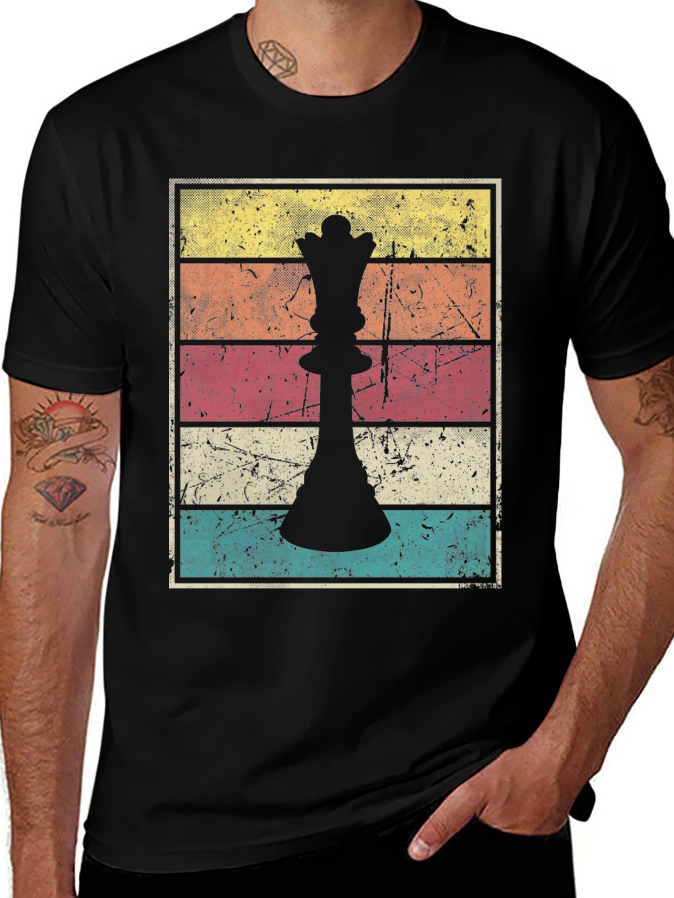 Chess Queen Graphic Tee - Vintage Style T-Shirt
