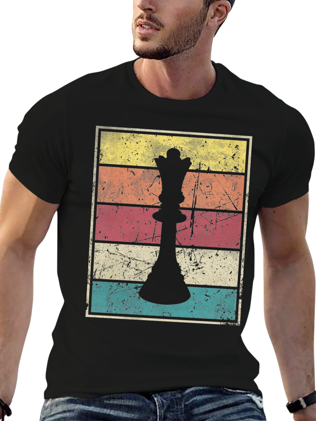 Chess Queen Graphic Tee - Vintage Style T-Shirt