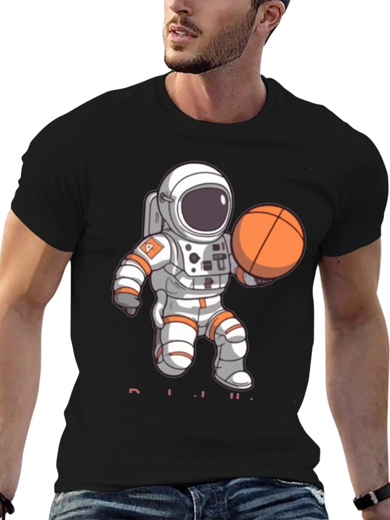 Astronaut Basketball T-Shirt - Space Dunk Tee