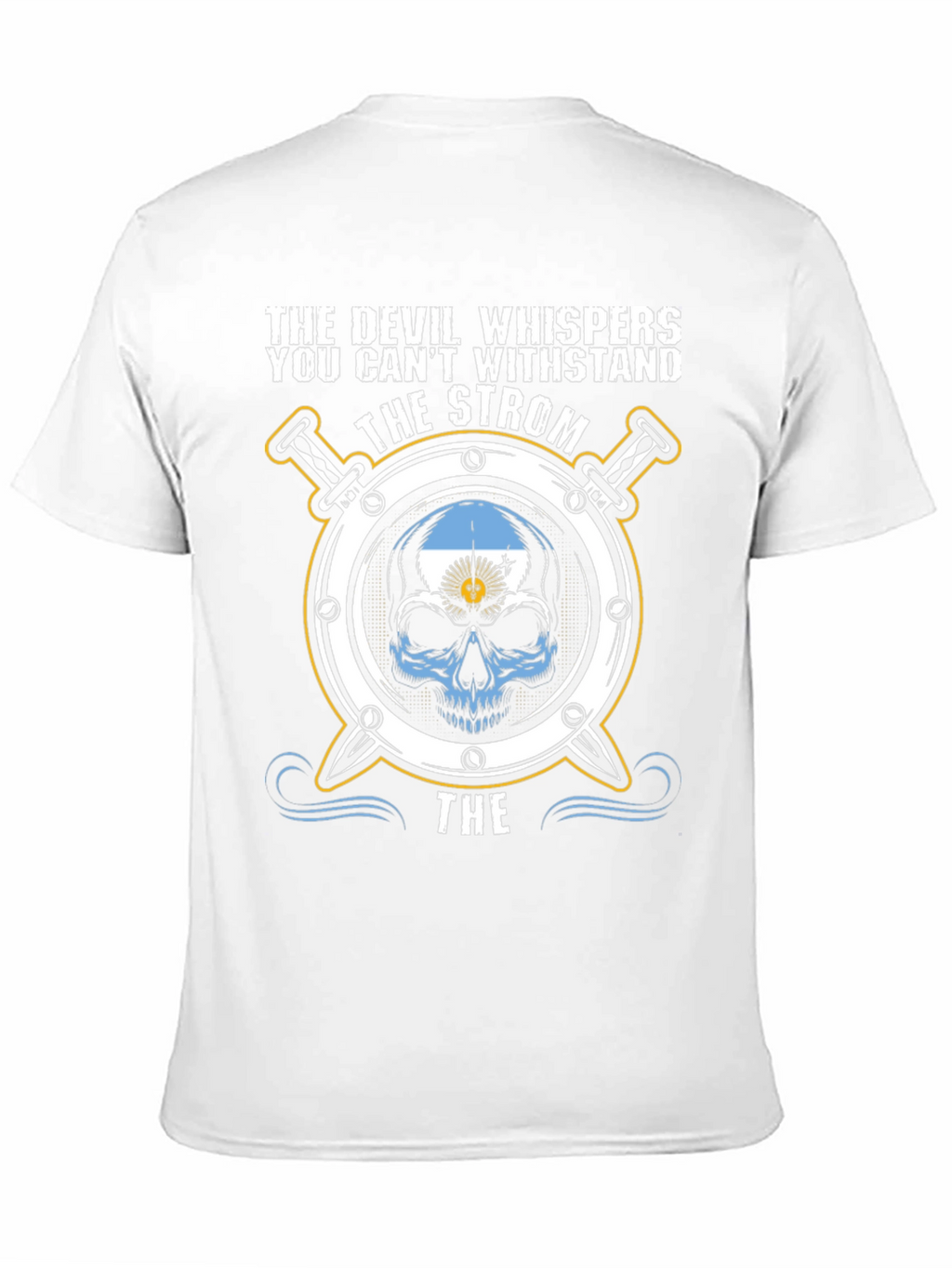 The Devil Whispers Argentina Skull T-Shirt