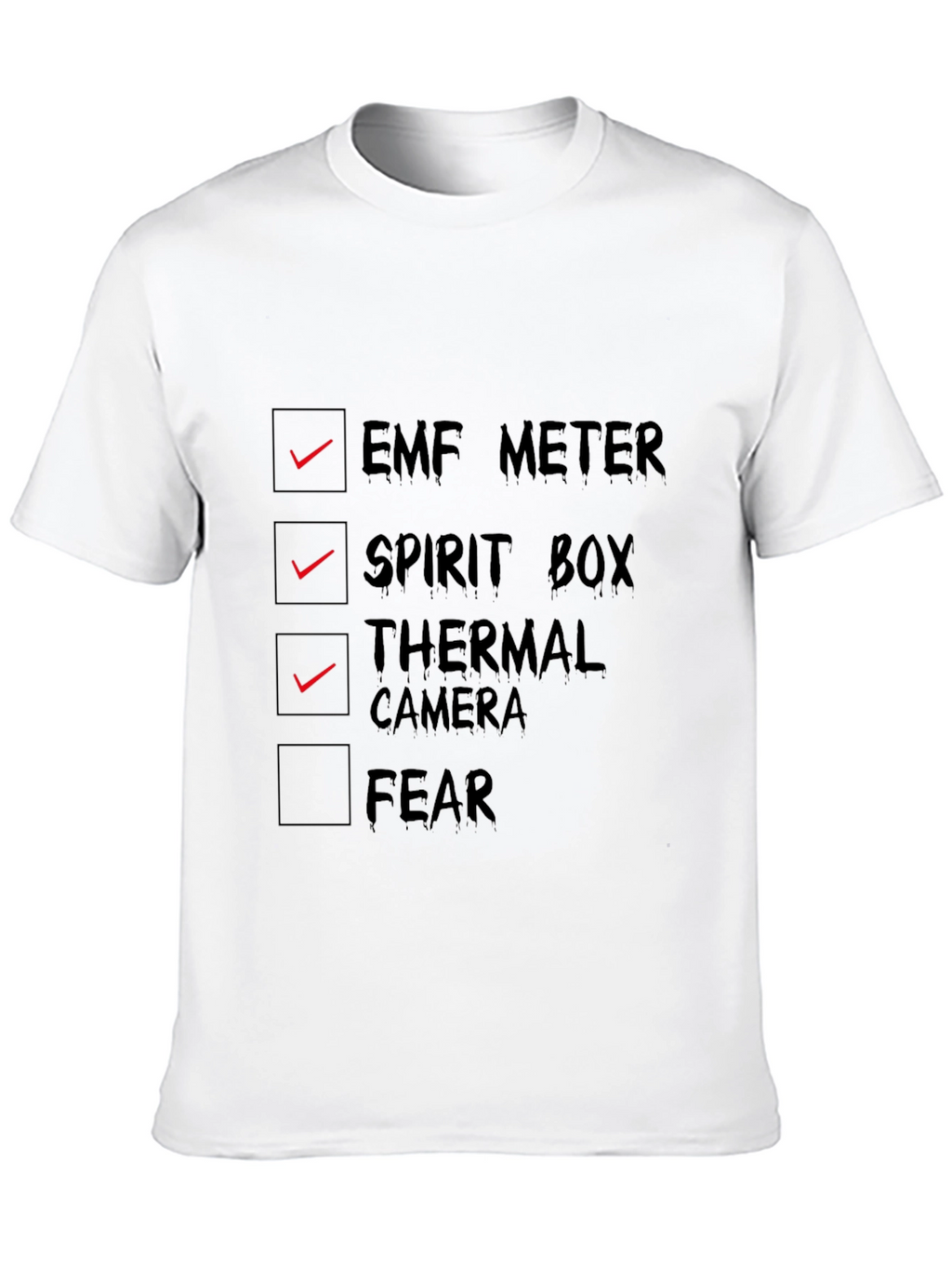 Ghost Hunting Checklist T-Shirt