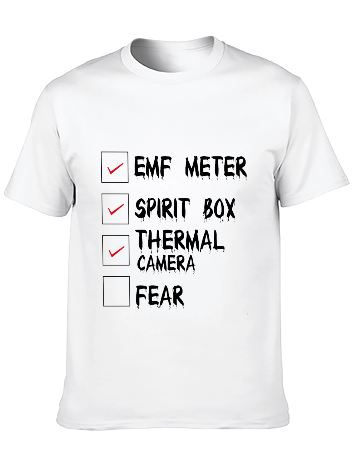 Ghost Hunting Checklist T-Shirt