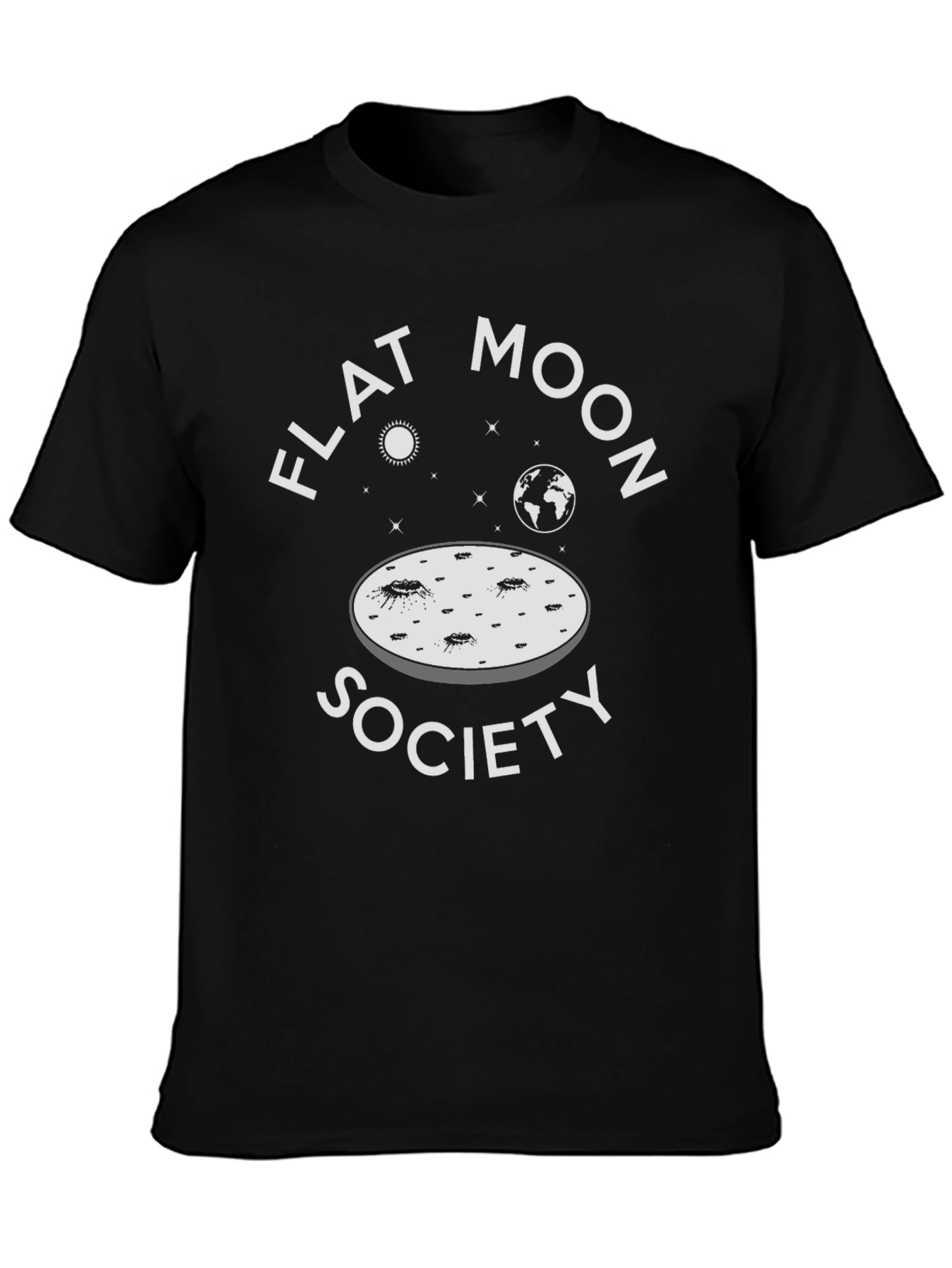Flat Moon Society T-Shirt - Novelty Space Design